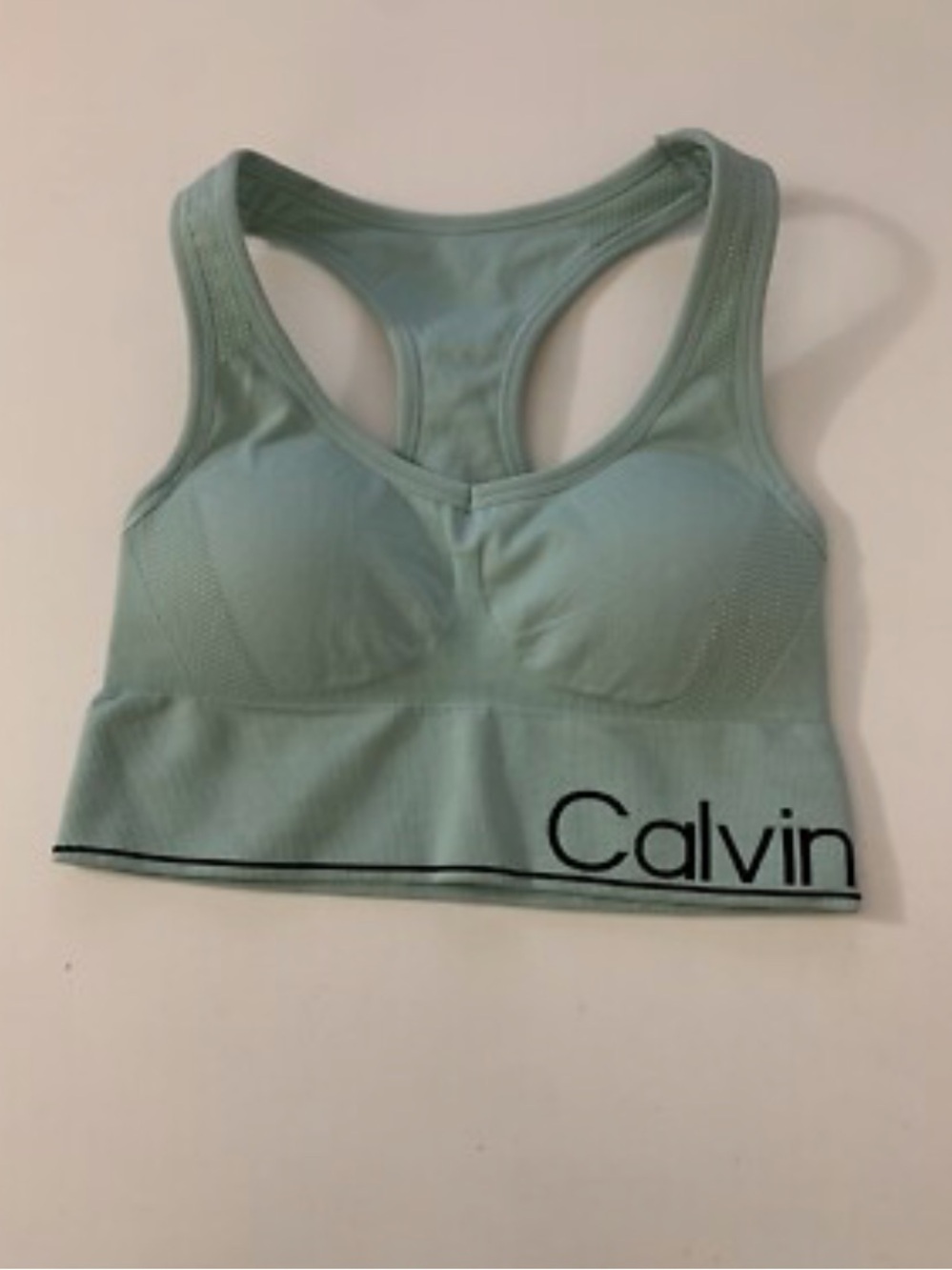 Calvin Klein Mint Racerback Seamless Sports Bra